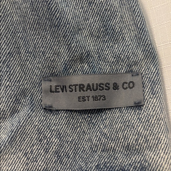 VTG Levi's Denim Blazer SZ L tailored denim jacket structured light wash casual - Picture 5 of 11